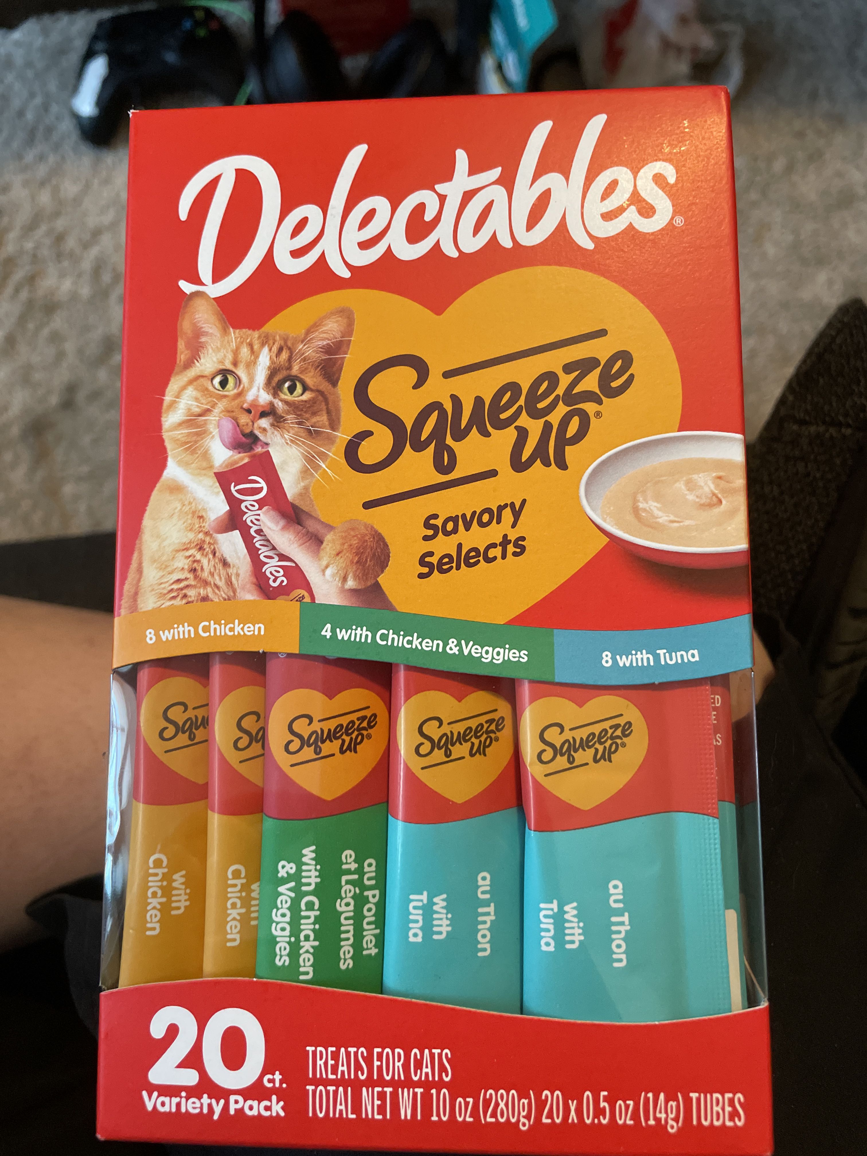 Delectables Squeeze Up Savory Selects Variety Pack, front of the package
