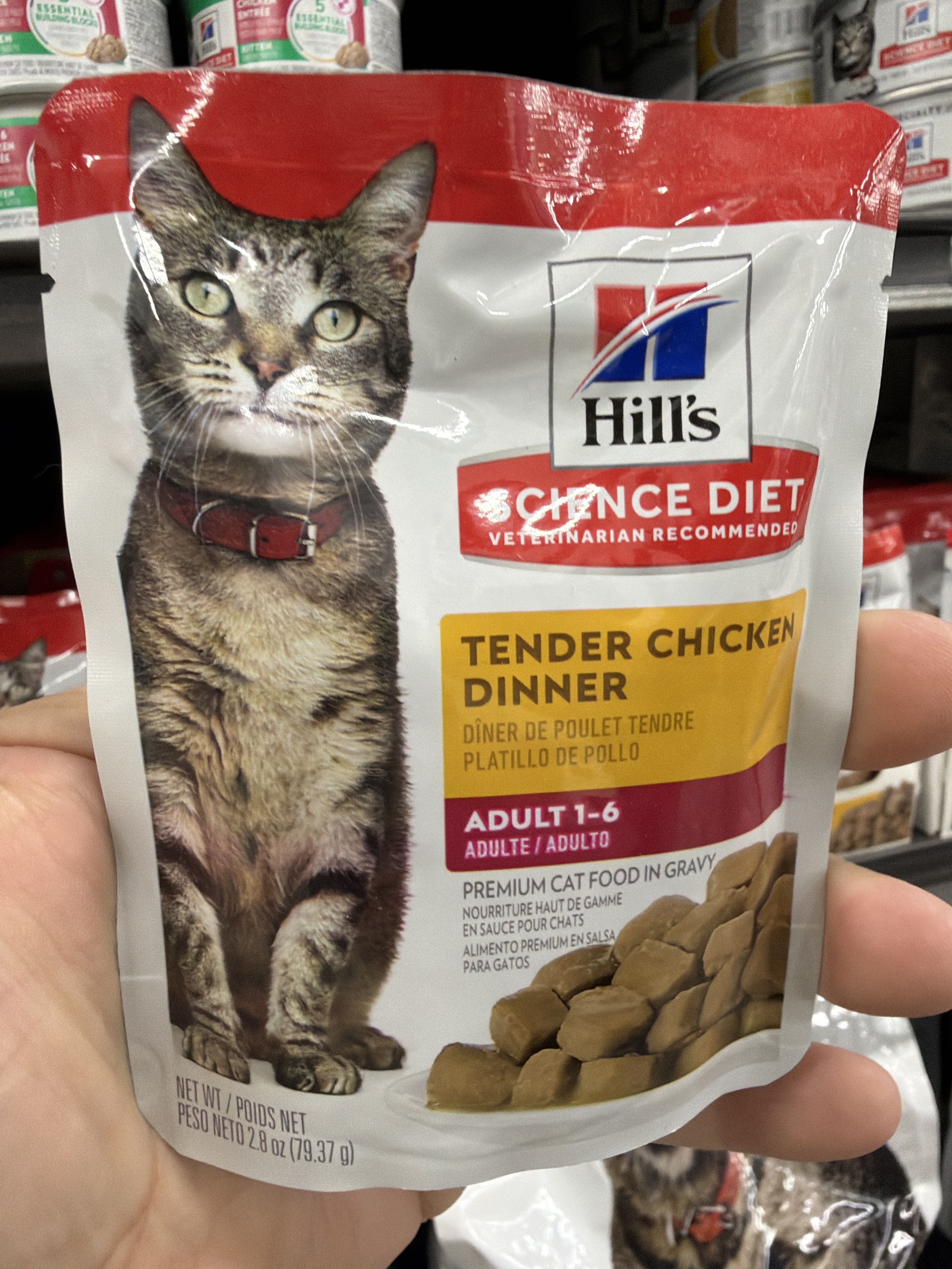 Hill's Science Diet Tender Chicken Dinner Adult 1-6, front of the package