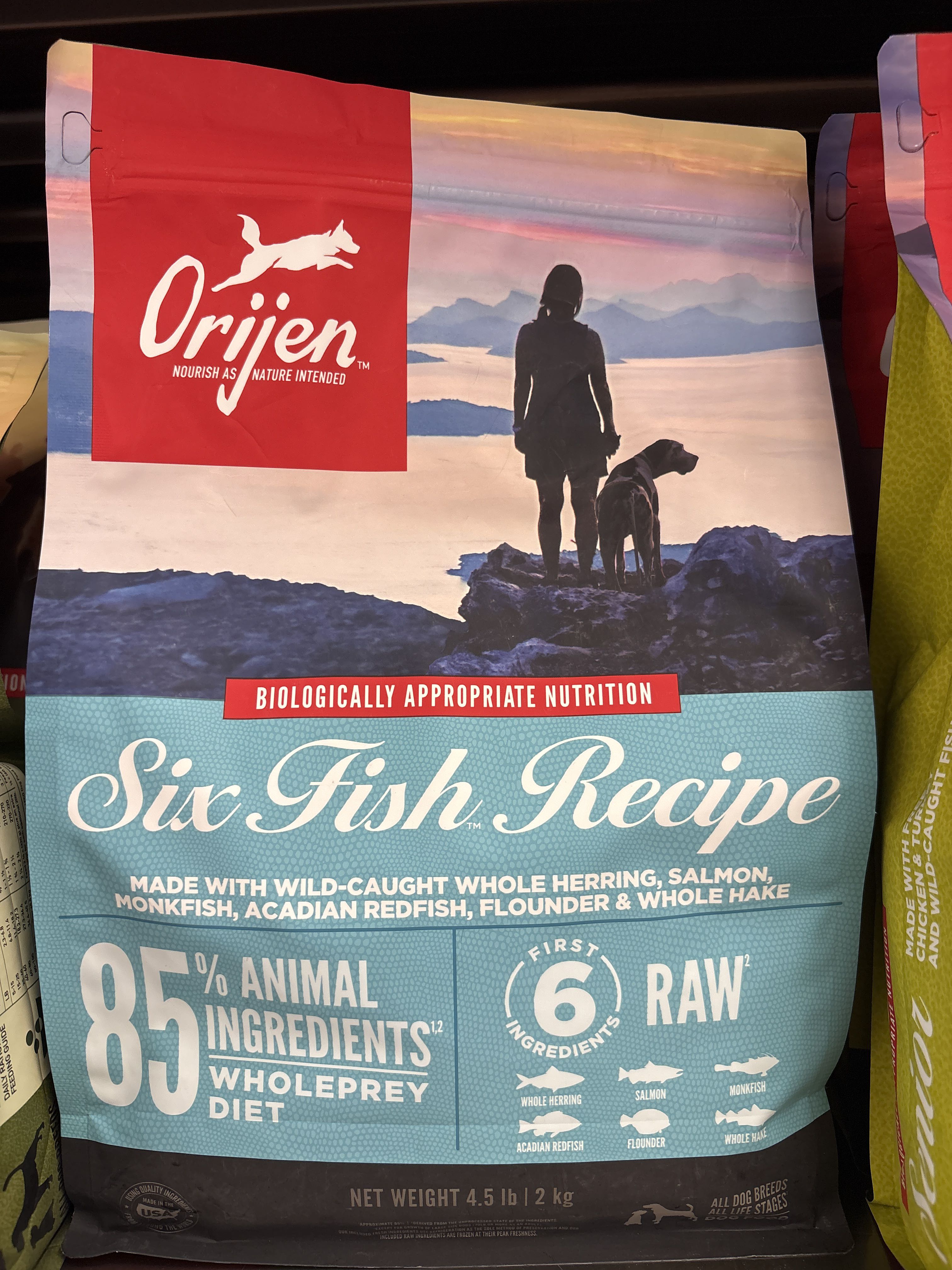 Orijen Six Fish Recipe, front of the package