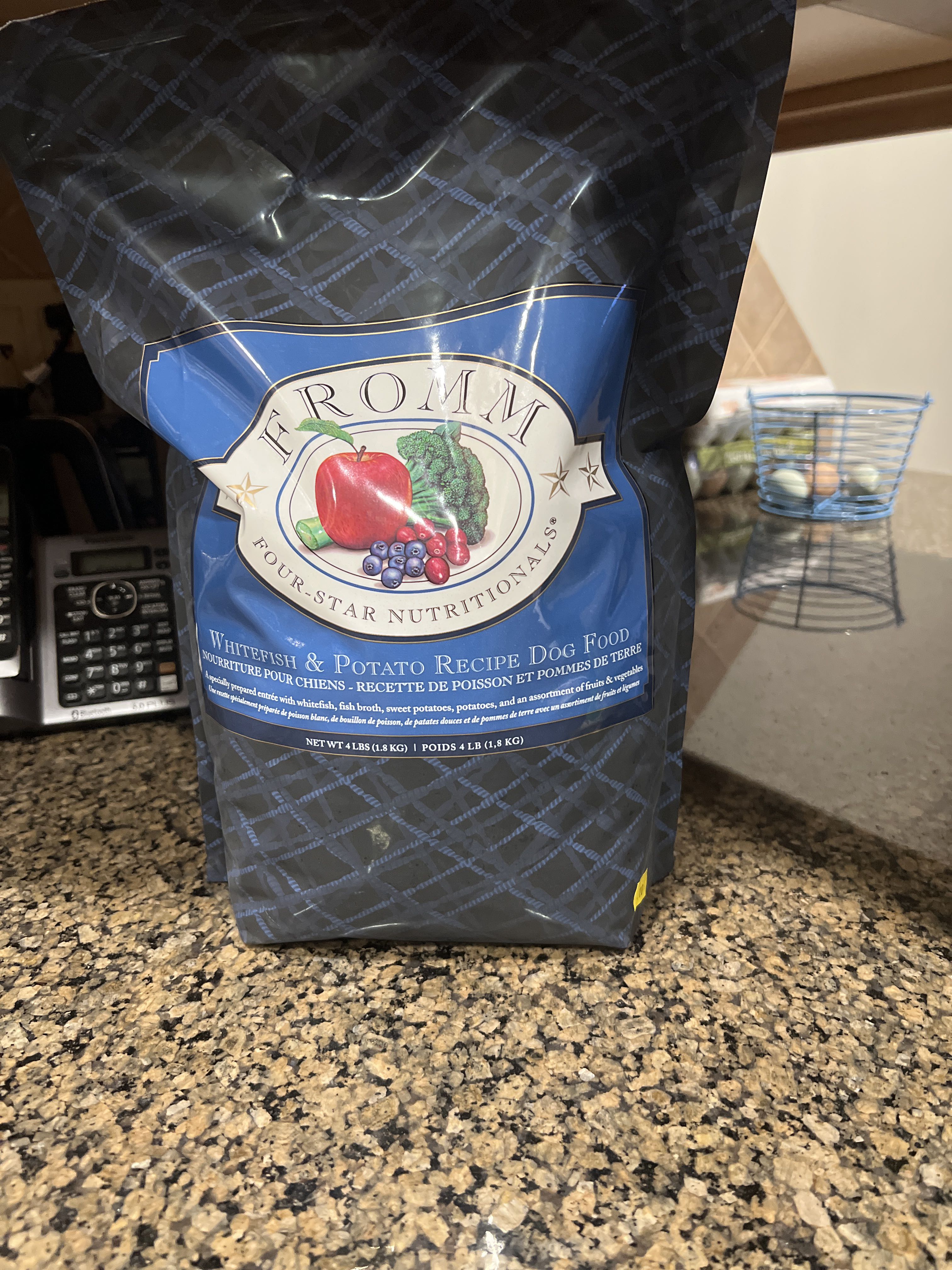 Fromm Whitefish & Potato Recipe, front of the package