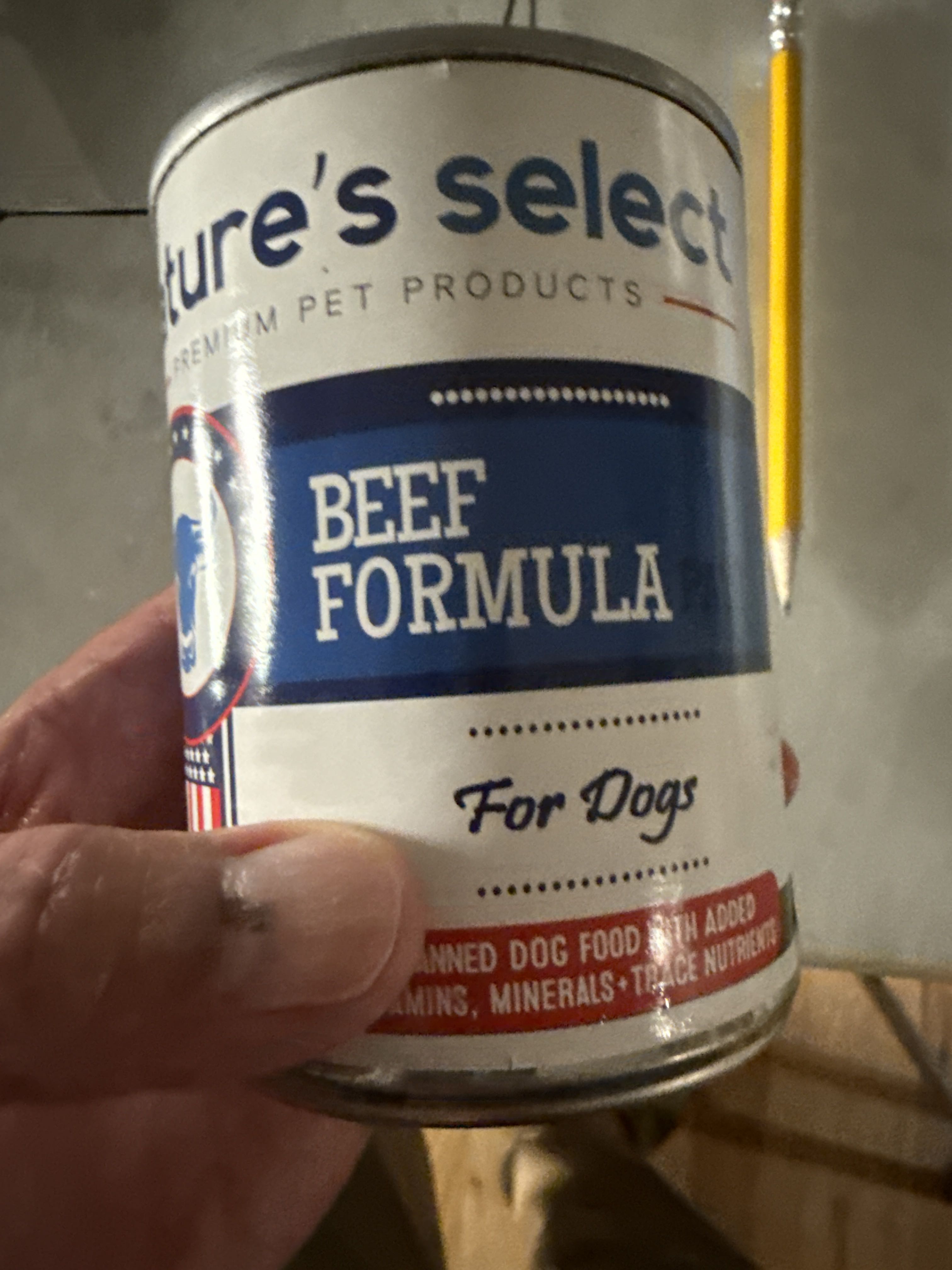 Nature's Select Beef Formula, front of the package