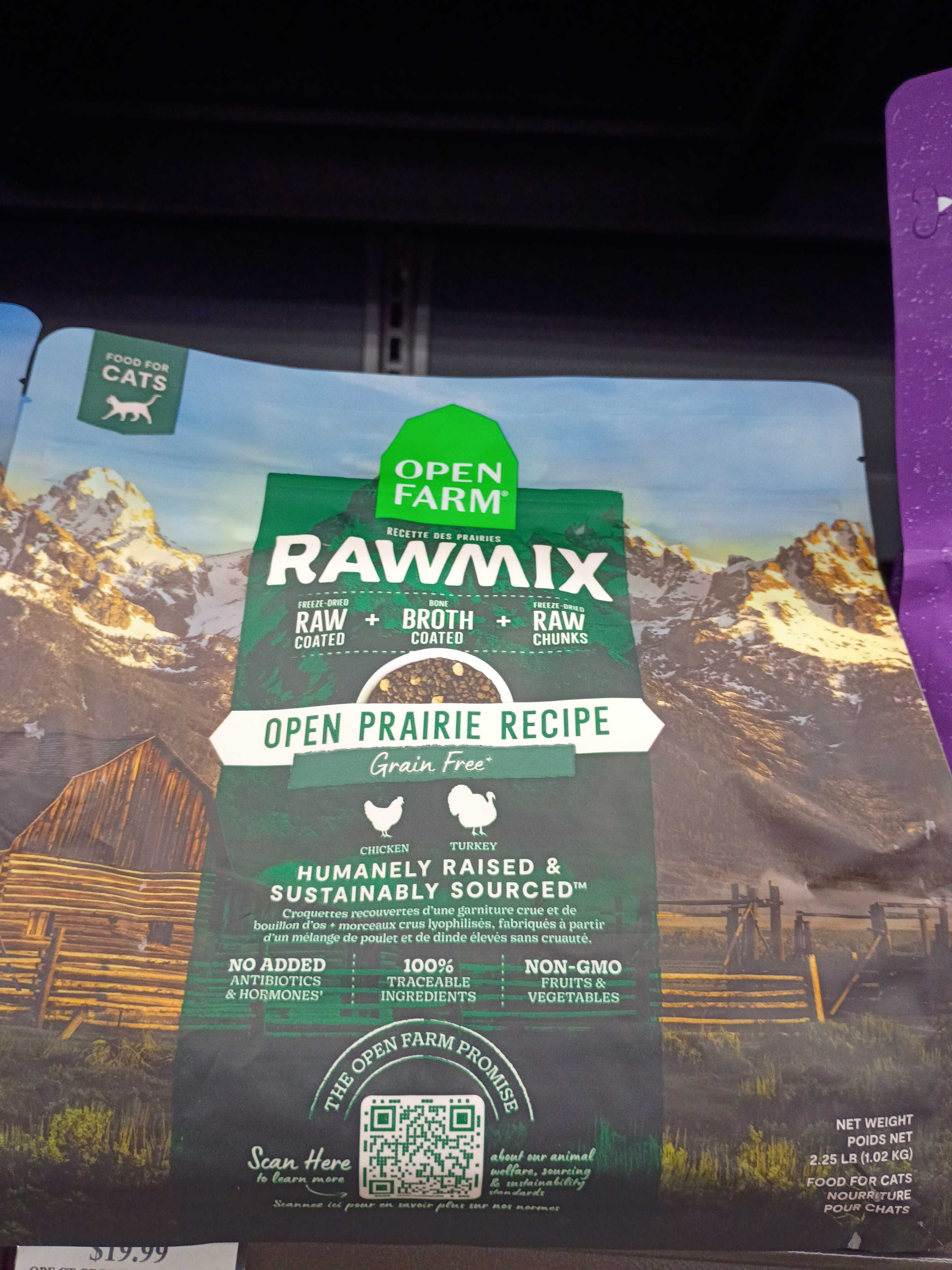 Open Farm RawMix Open Prairie Recipe (Chicken & Turkey, Grain Free), front of the package
