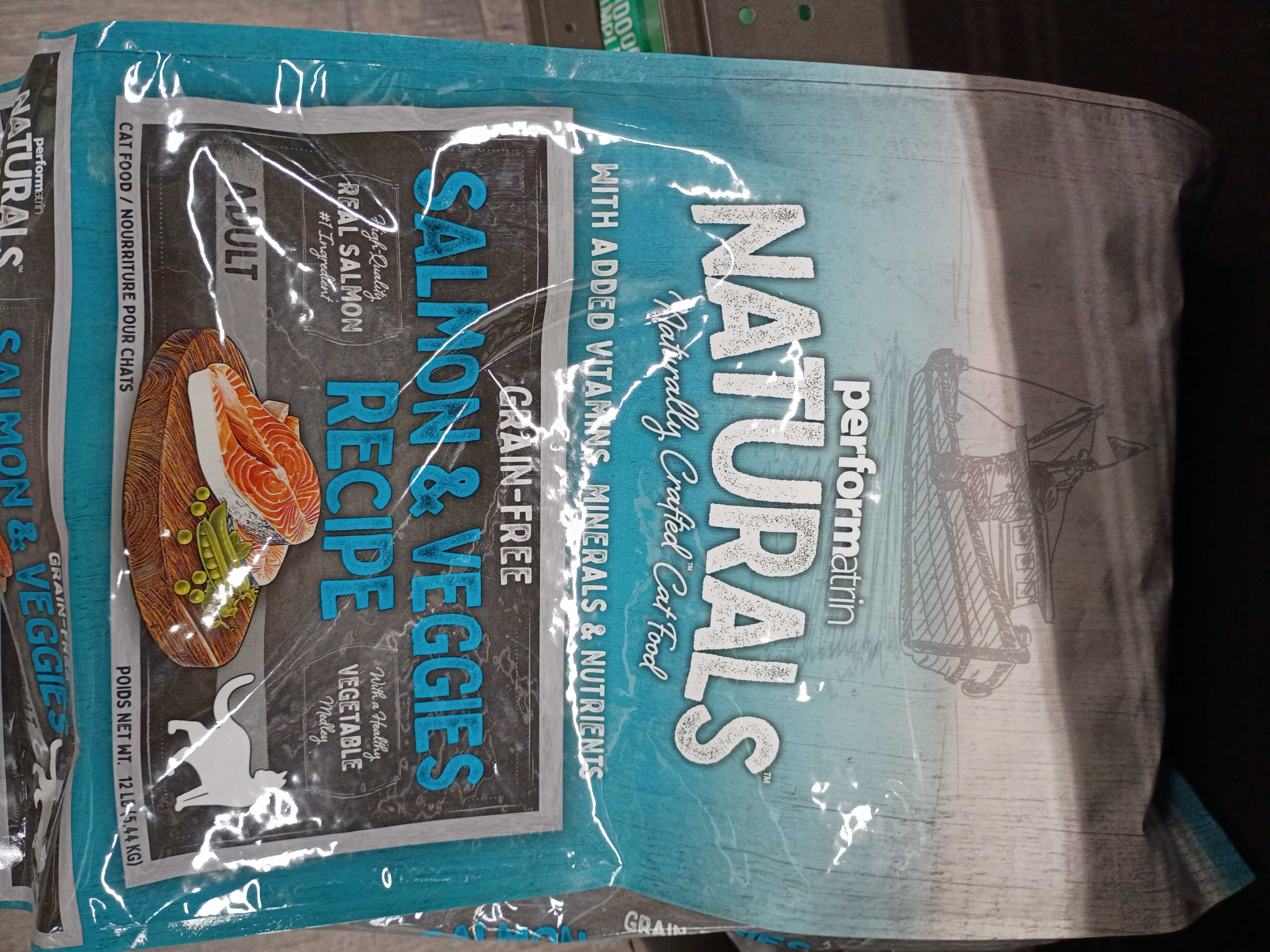 Performatrin Naturals Salmon & Veggies Recipe, front of the package
