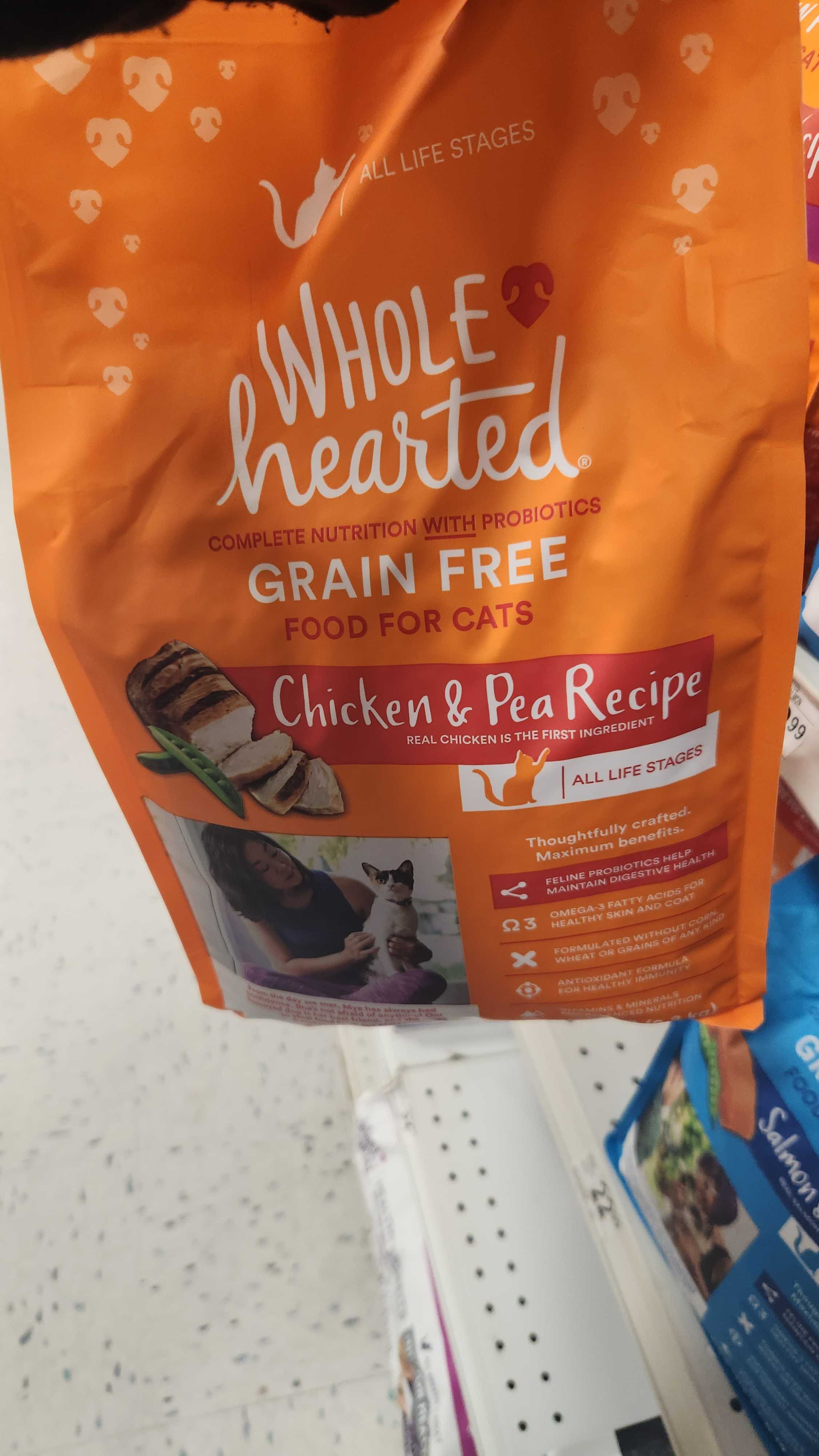 WholeHearted Grain Free Chicken & Pea Recipe, front of the package