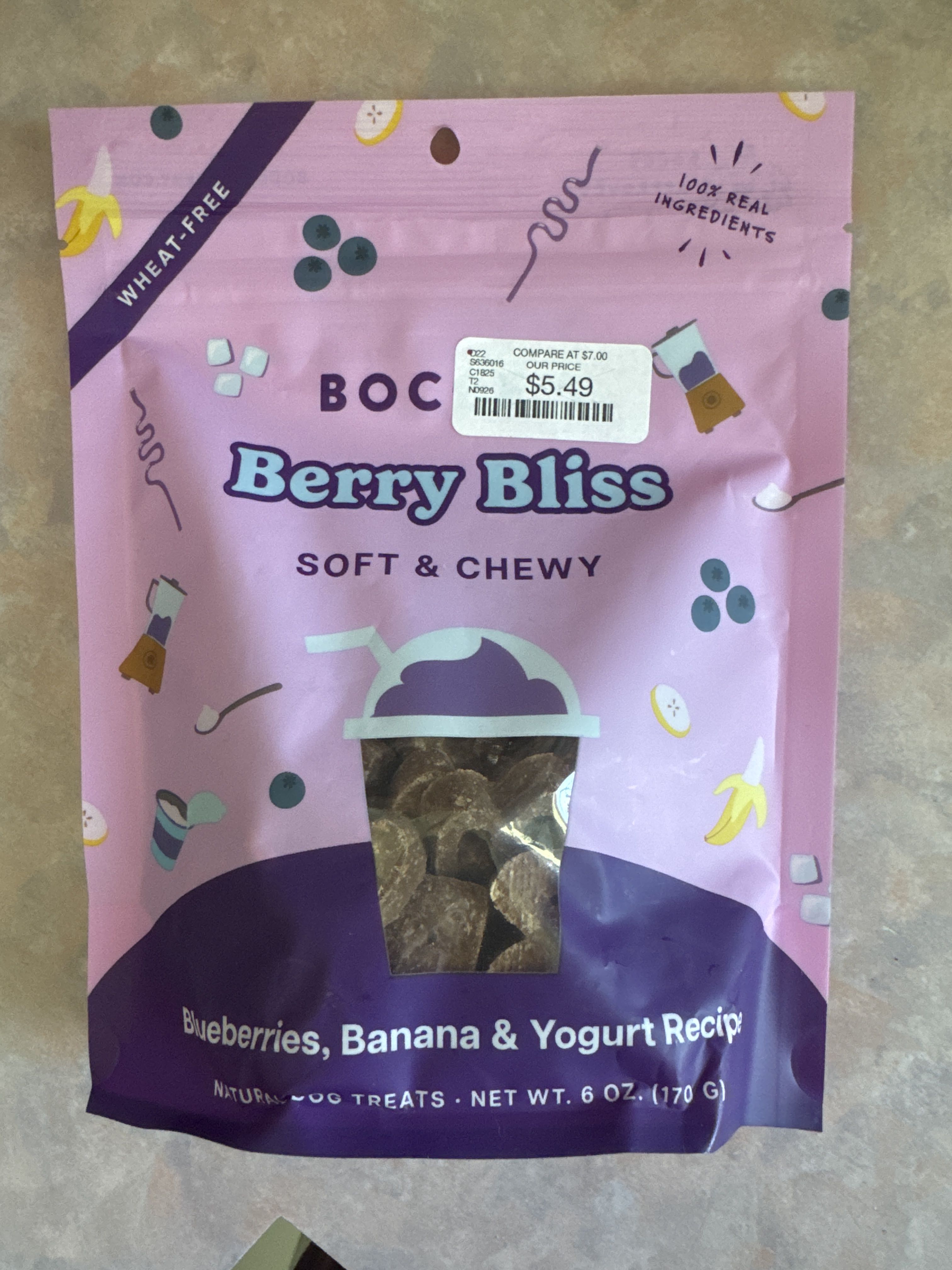 Bocce's Bakery Berry Bliss Soft & Chewy, front of the package