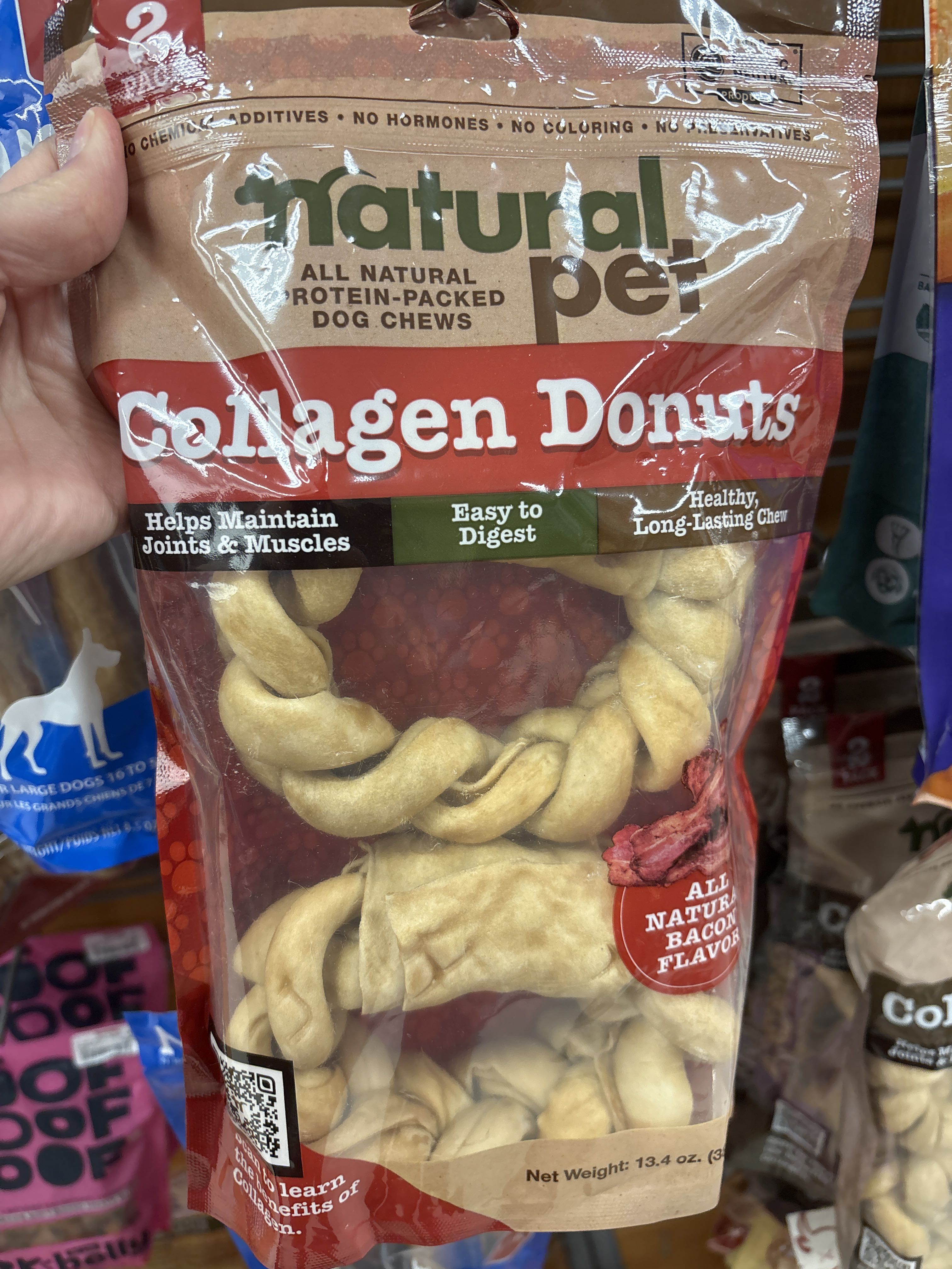 Natural Pet Collagen Donuts, front of the package