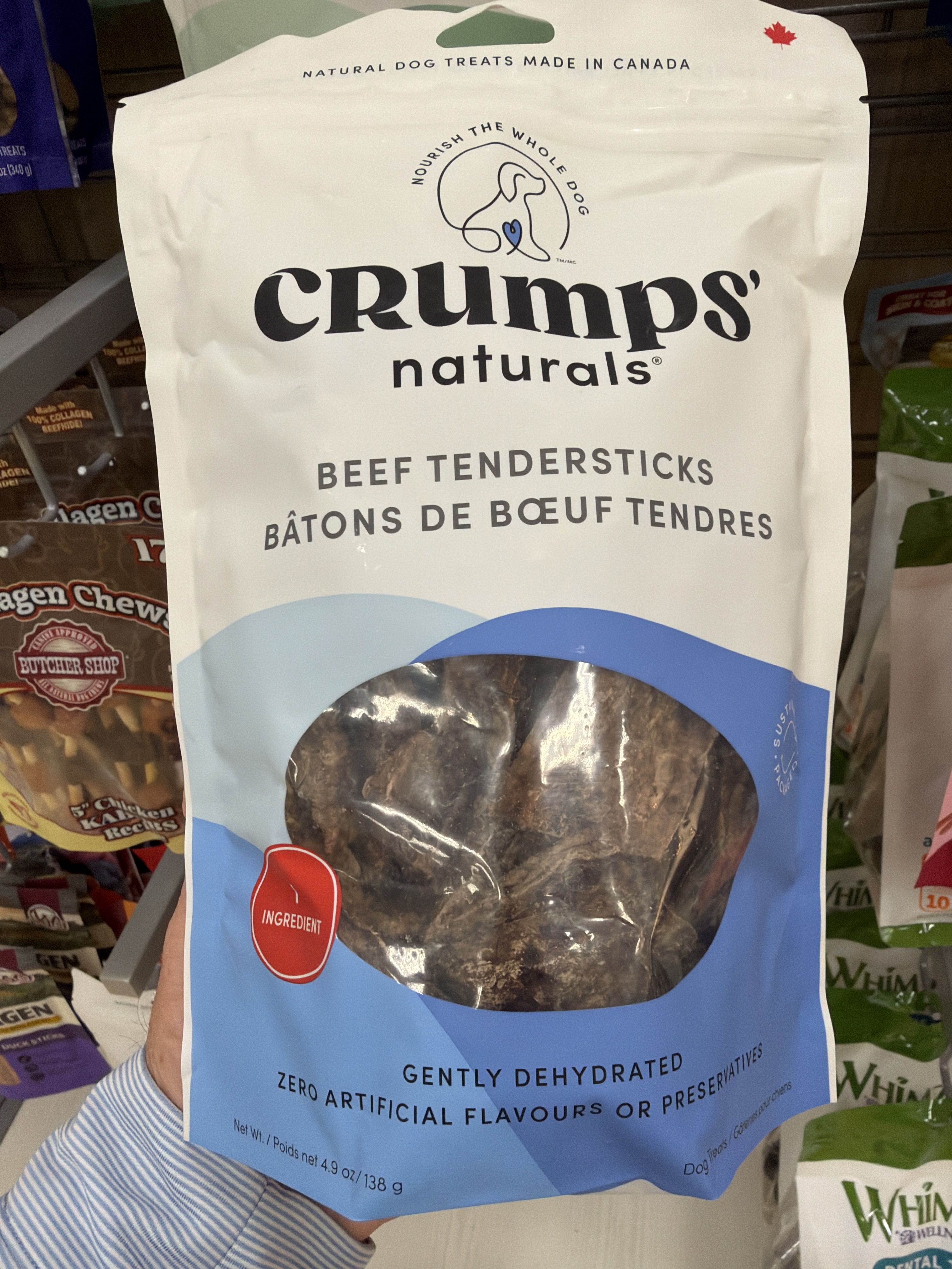 Crumps' Naturals Beef Tendersticks, front of the package