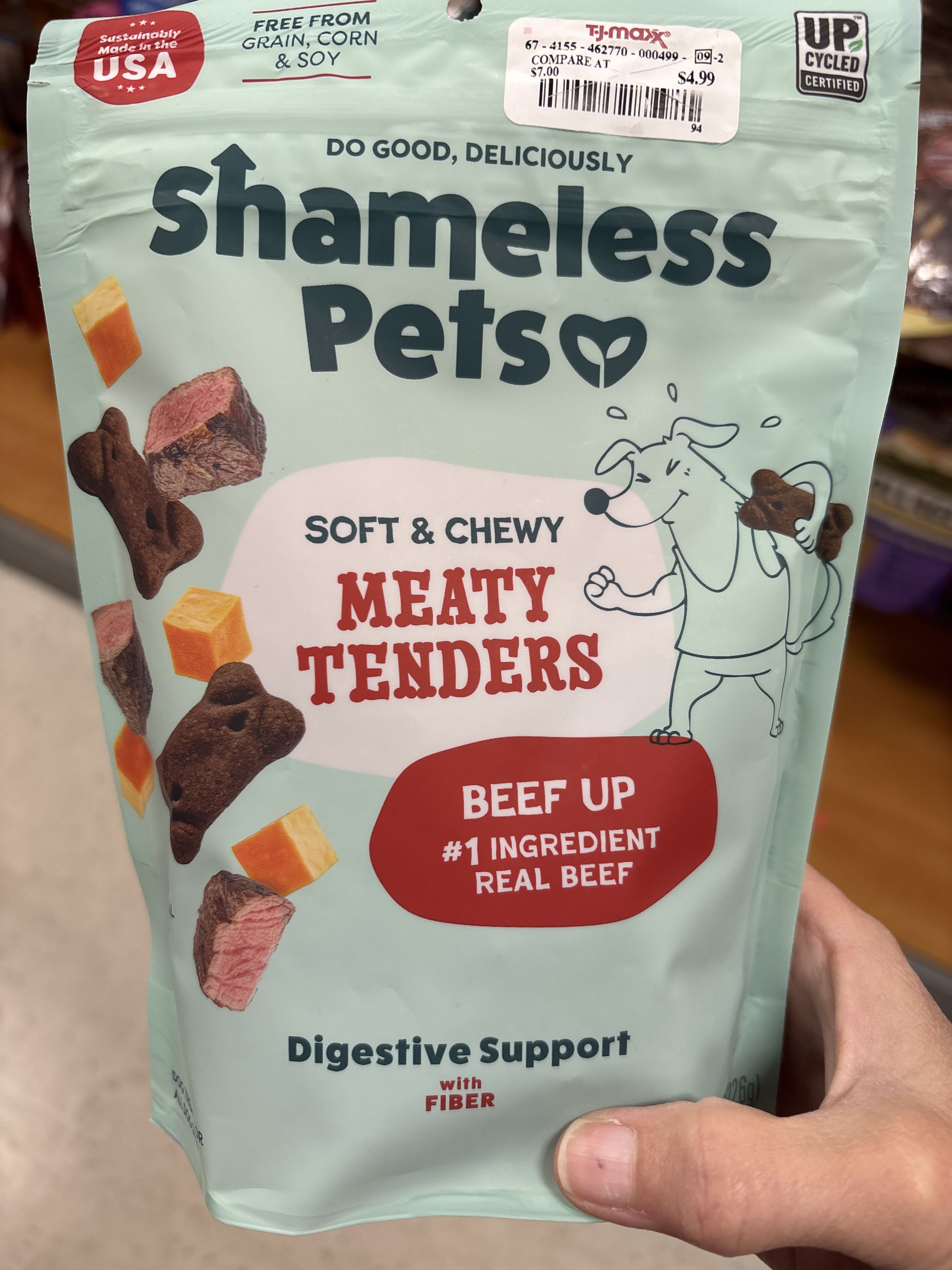 Shameless Pets Meaty Tenders, front of the package