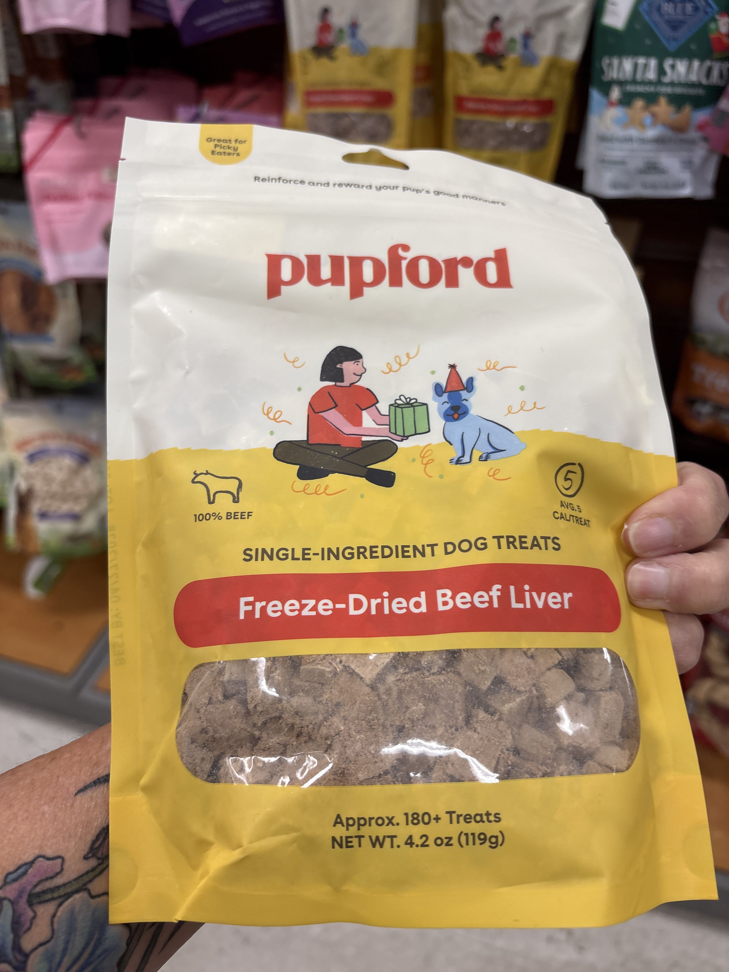 Pupford Freeze-Dried Beef Liver, front of the package