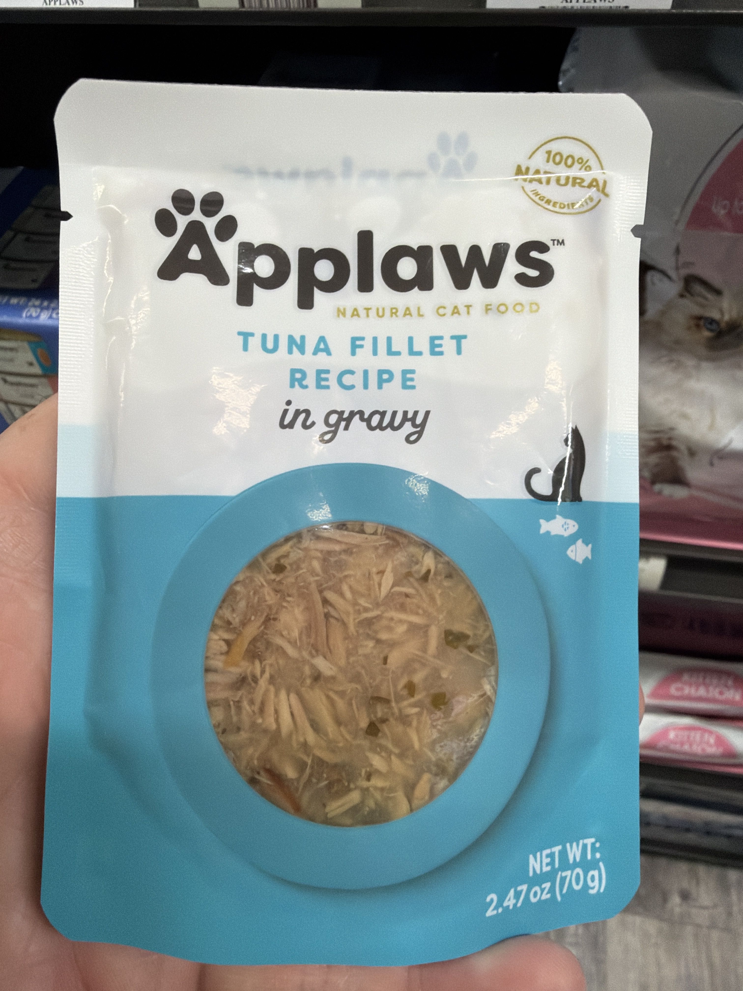 Applaws Tuna Fillet Recipe in Gravy, front of the package